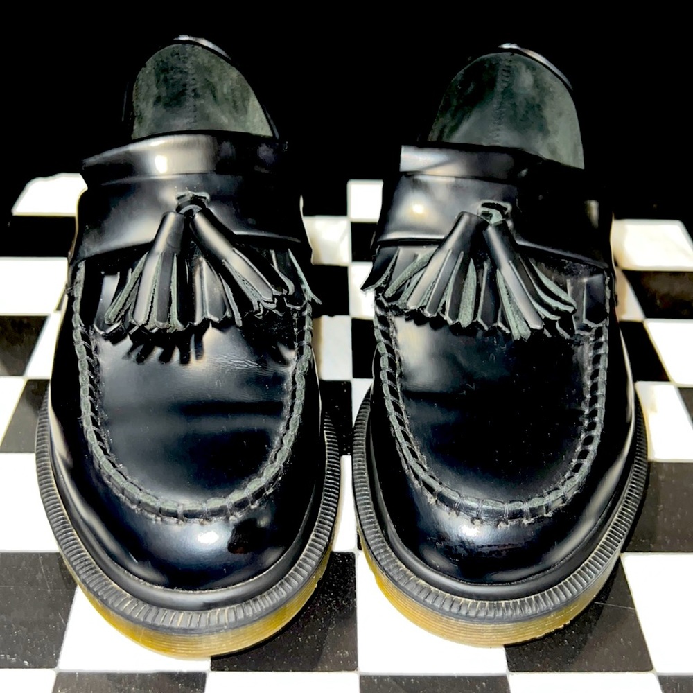 Dr. Martens Women’s Adrian Tassel Leather Loafers Black Sz. 7 USM